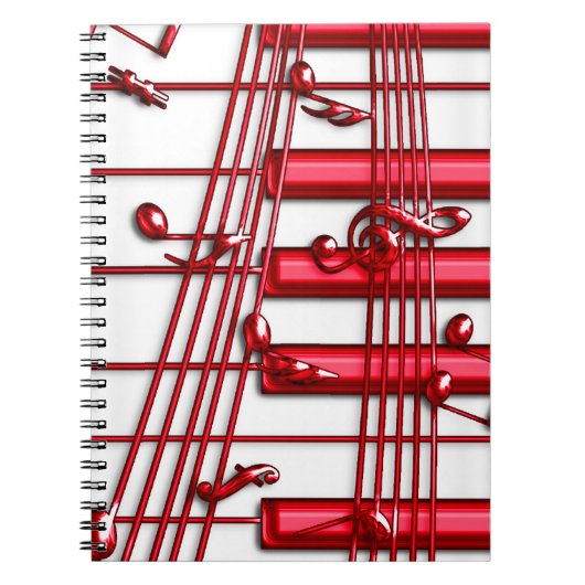 Red Keyboard Foto Notebook Notizblock (Vorderseite)
