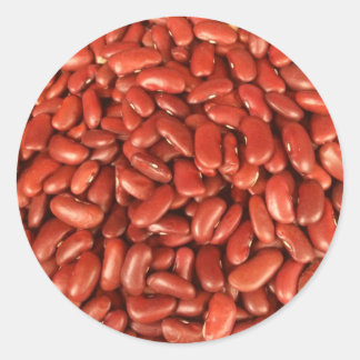 Red Kidney Beans Runder Aufkleber