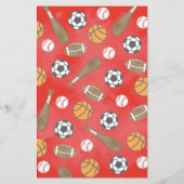 Red Kids der Sportschifffahrt Lined Letter Writer (Rückseite)