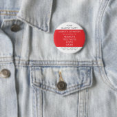 RED Kids Personalisiert Allergie Ich bin allergisc Button (Beispiel)