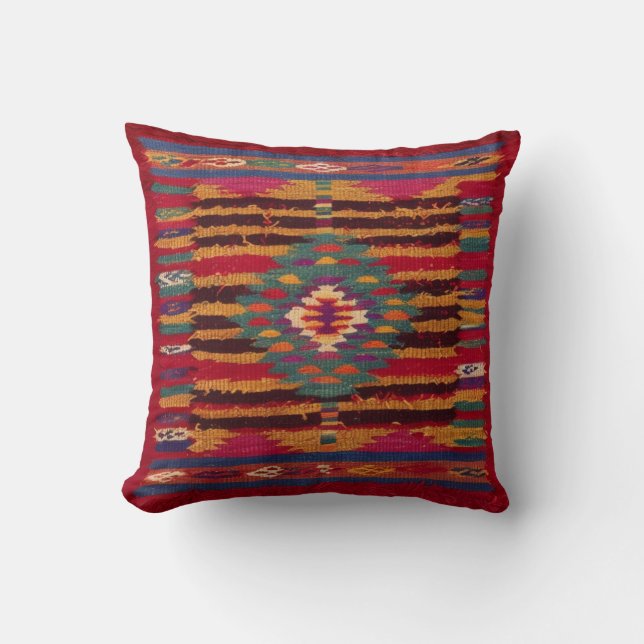 Red Kilim Pillows USA: Authentizität wird an Kissen (Vorderseite)
