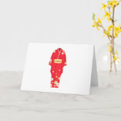 Red Kimono Karte (Gelbe Blume)