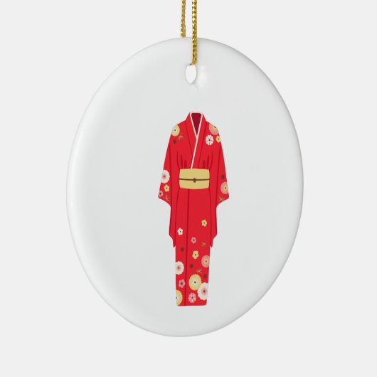 Red Kimono Keramik Ornament (Rechts)