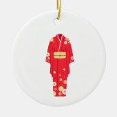 Red Kimono Keramik Ornament (Vorne)