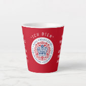 Red KING CHARLES III Coronation Milchtasse (Vorderseite)