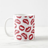 Red Kiss Lips Pattern Mug – Bold & Flirty Kaffeetasse (Links)