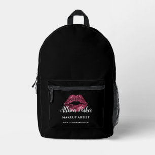 Red Kiss Makeup Artist Beruflich Bedruckter Rucksack