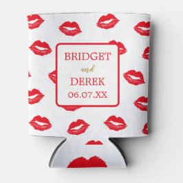 Red Kisses Personalisiert Wedding Dosenkühler
