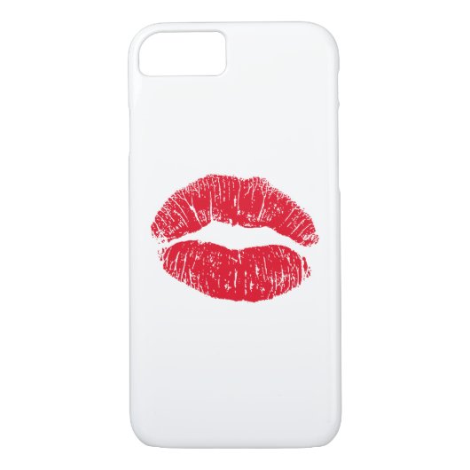 Red Kissing Lips Case-Mate iPhone Hülle (Rückseite)