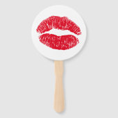 Red Kissing Lips Fächer (Rückseite)