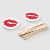 Red Kissing Lips Fächer (Non-assembled)