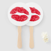 Red Kissing Lips Fächer (Vorne und Hinten)
