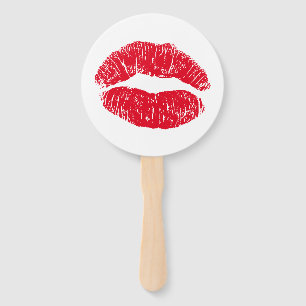 Red Kissing Lips Fächer