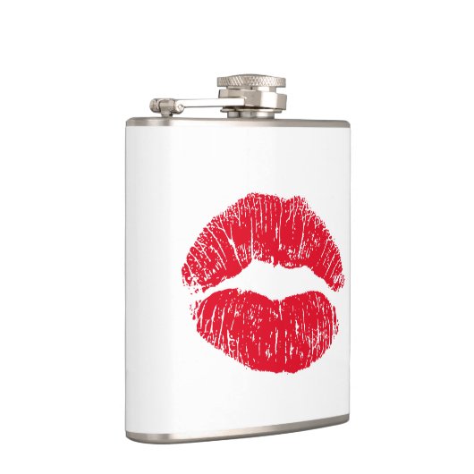 Red Kissing Lips Flachmann (Rechts)