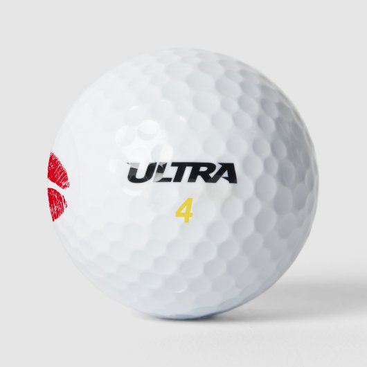 Red Kissing Lips Golfball (Logo)