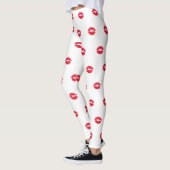 Red Kissing Lips Leggings (Links)