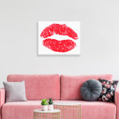 Red Kissing Lips Leinwanddruck (Insitu (Wohnzimmer))