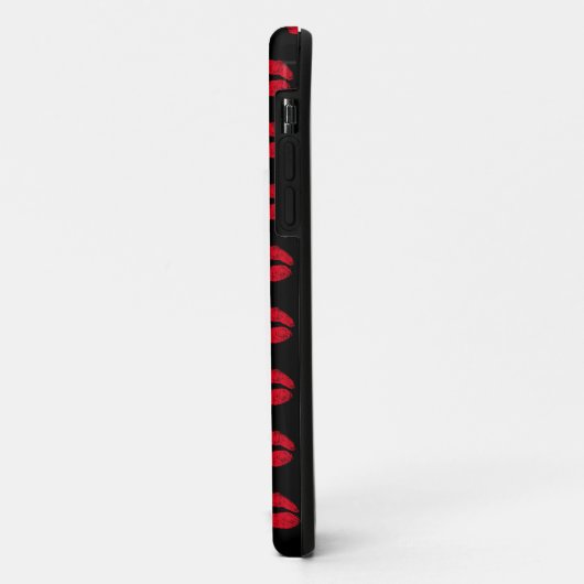 Red Kissing Lips Muster Case-Mate iPhone Hülle (Hinten/Links)