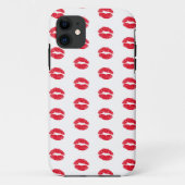 Red Kissing Lips Muster Case-Mate iPhone Hülle (Rückseite)