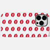 Red Kissing Lips Muster Case-Mate iPhone Hülle (Rückseite (Horizontal))
