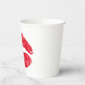 Red Kissing Lips Papier Cups Pappbecher (Links)