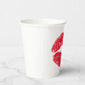 Red Kissing Lips Papier Cups Pappbecher (Rechts)