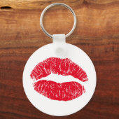 Red Kissing Lips Schlüsselanhänger (Vorderseite)