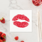 Red Kissing Lips Serviette (Beispiel)