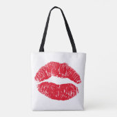 Red Kissing Lips Tasche (Rückseite)
