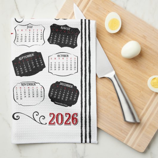 Red Kitchen Conversions Geschirrtuch (Viertel Falte)