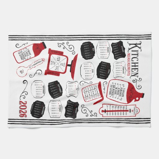 Red Kitchen Conversions Geschirrtuch (Horizontal)