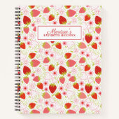 Red Kitchen Rezept Kochbuch Notizblock (Vorderseite)