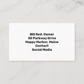 Red Kitchen Zuhause Verbesserungen Renovierungen Visitenkarte (Rückseite)