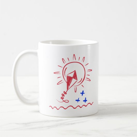 Red Kite Muster Coffee Cup Kaffeetasse (Links)