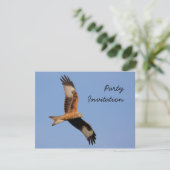 Red Kite Party Einladung (Stehend Vorderseite)
