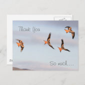 Red Kite Vielen Dank Postkarte (Vorne/Hinten)