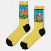 Red Kitten Crew Socks Socken (Linkes Detail)