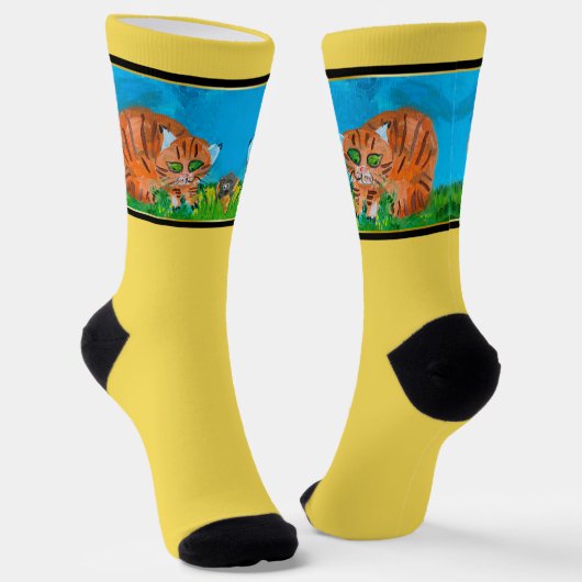 Red Kitten Crew Socks Socken (Gewinkelt)