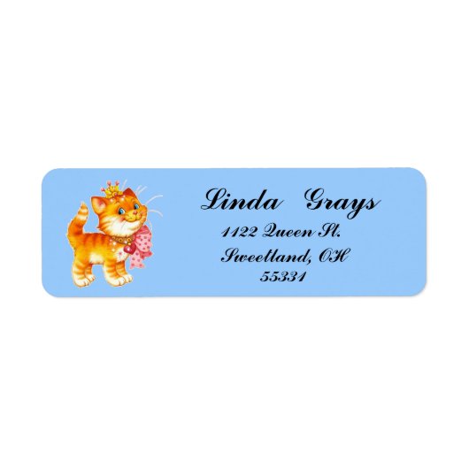 Red Kitten Postage Label (Vorne)