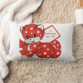 Red Kitten Valentine Lumbar Kissen (Decke)