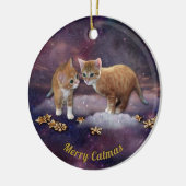 Red Kittens Keramik Ornament (Links)