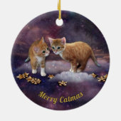 Red Kittens Keramik Ornament (Hinten)