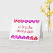 Red Kleeblatt Irish Birthday Card Karte (Gelbe Blume)