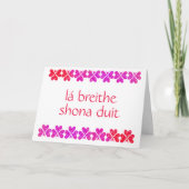 Red Kleeblatt Irish Birthday Card Karte (Vorderseite)