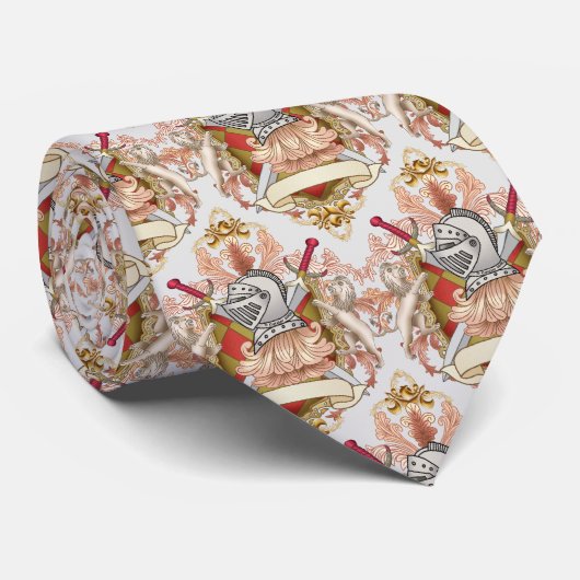 Red Knight Familienwappen Krawatte (Gerollt)