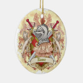 Red Knight Familienwappen Nachname Keramik Ornament (Rechts)