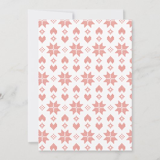 Red Knitter Sweater Pattern Foto Weihnachtskarte Einladung (Rückseite)