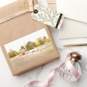 Red Knot Double Happiness Chinesisches Hochzeitsfe Rechteckiger Aufkleber