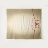 Red Knot Double Happiness Wedding Foto Hintergrund Wandteppich (Vorderseite (Horizontal))