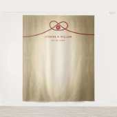 Red Knot Double Happiness Wedding Foto Hintergrund Wandteppich (Vorderseite)